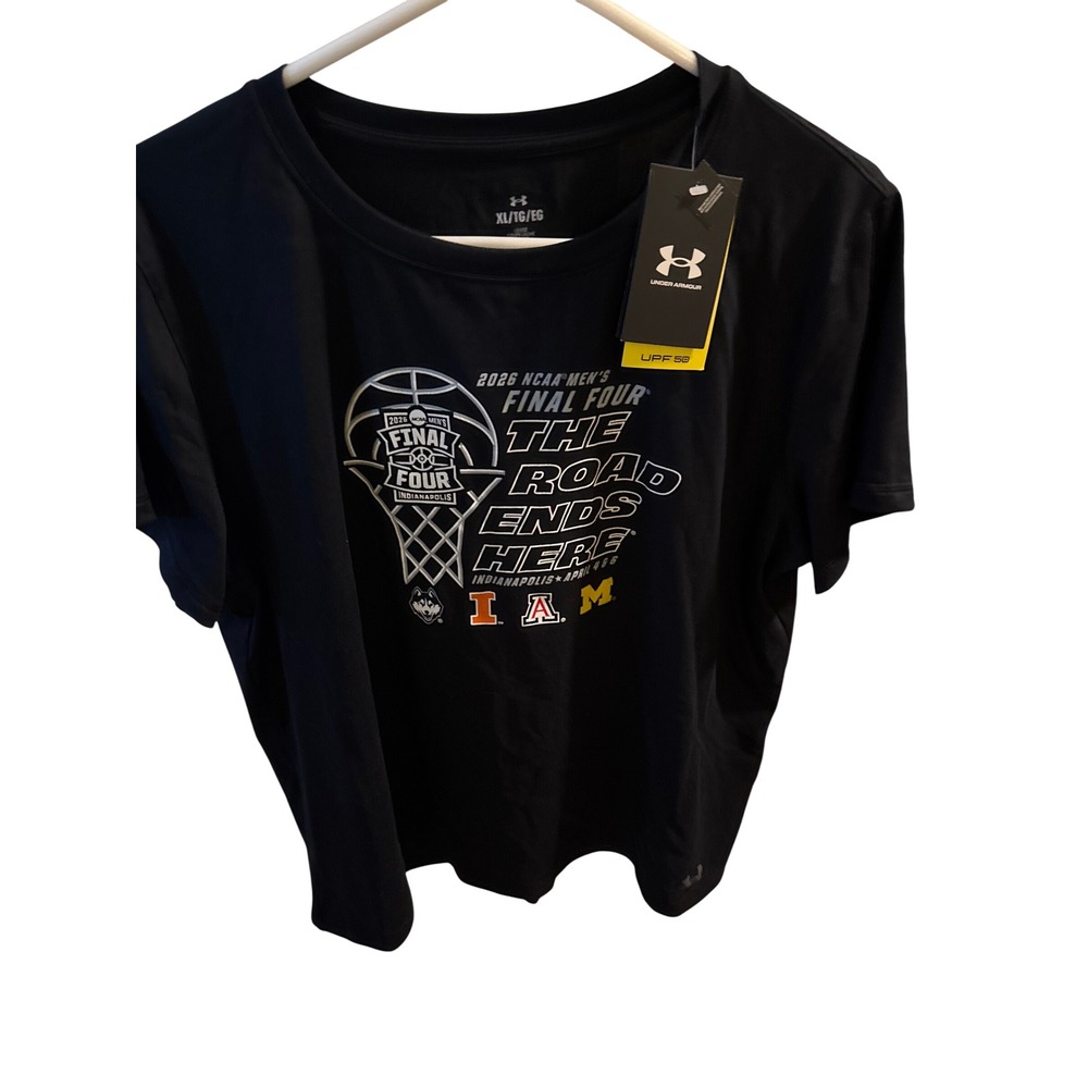 Under Armour Womens 2026 NCAA Final Four Indianapolis T-Shirt Black XL NWT
